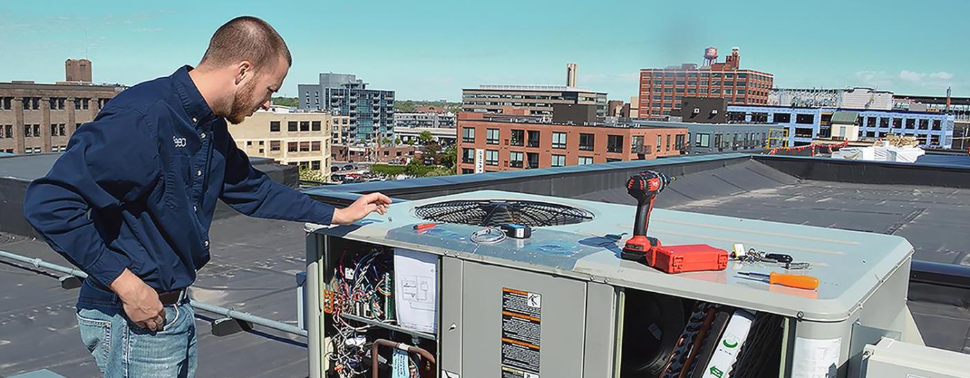 Employee on Roof